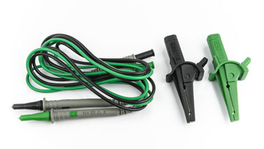 KIT0075: SET OF LEADS AND ALLIGATOR CLIPS BLACK-GREEN