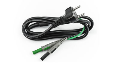 C2075: CABLE WITH BANANA GREEN - BLACK SHUKO PLUG