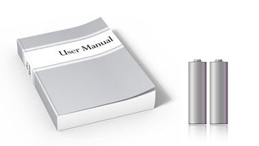 Baterias e Manual de utilização