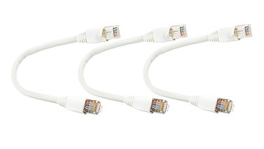 3 cabos patch FTP RJ45-RJ45, 20cm