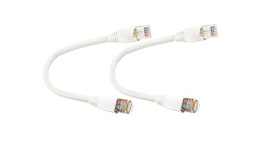 2 cables patch FTP RJ45-RJ45, 20cm
