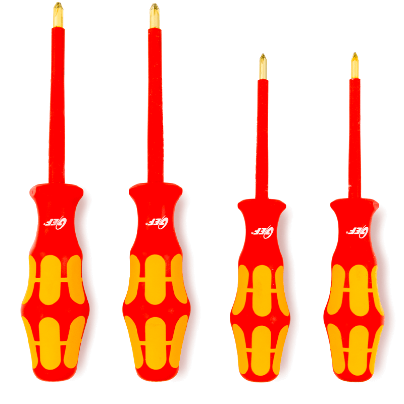 Set of 4 insulated screwdrivers