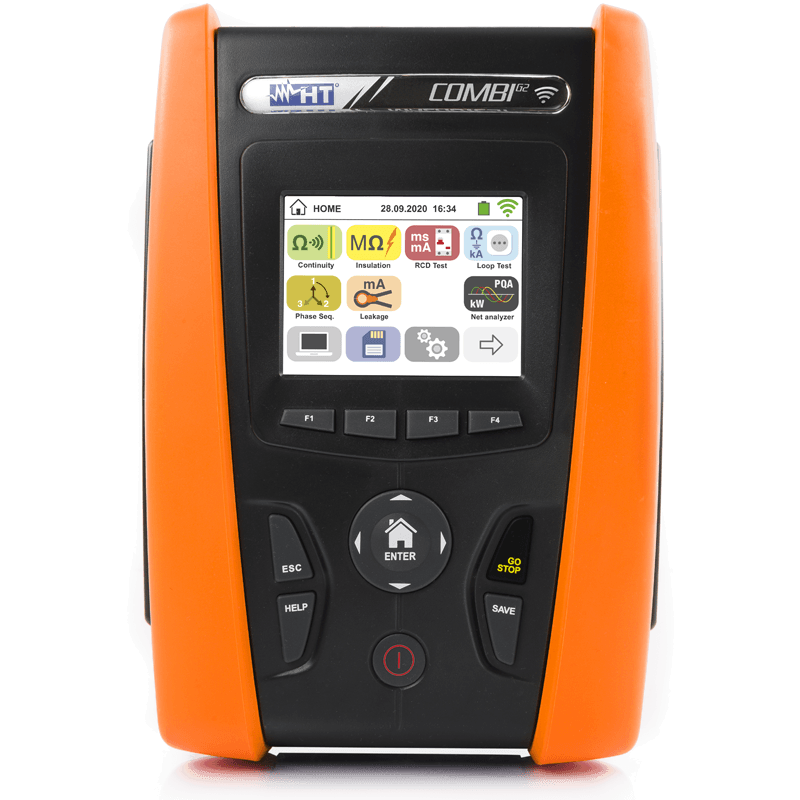 Multifunction installation tester with colour touchscreen display and WiFi compatible with HTANALYSIS™