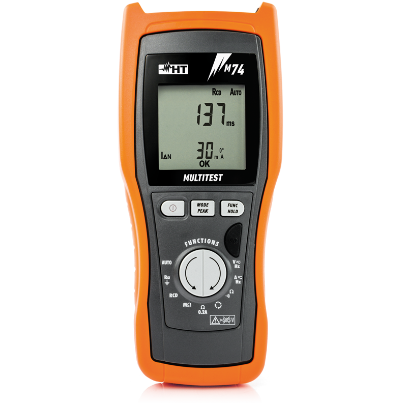 Installation tester safety tests according to CEI 64-8 with TRMS multimeter functions